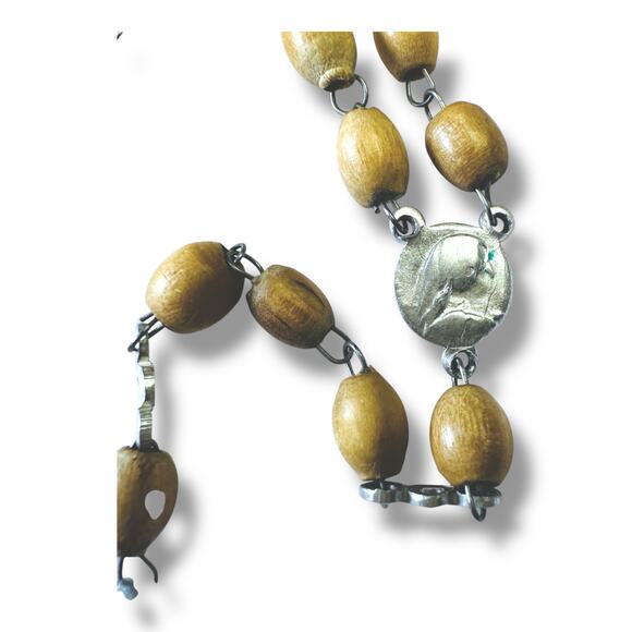 Jerusalem Rosary Beads  Olive Wood Prayer Beads  Holy Land Religious Collectible - Picture 4 of 6